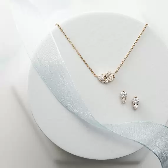 0.38 CT Diamond Rose Gold Necklace - 5