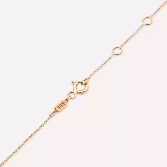 0.38 CT Diamond Rose Gold Necklace - 7