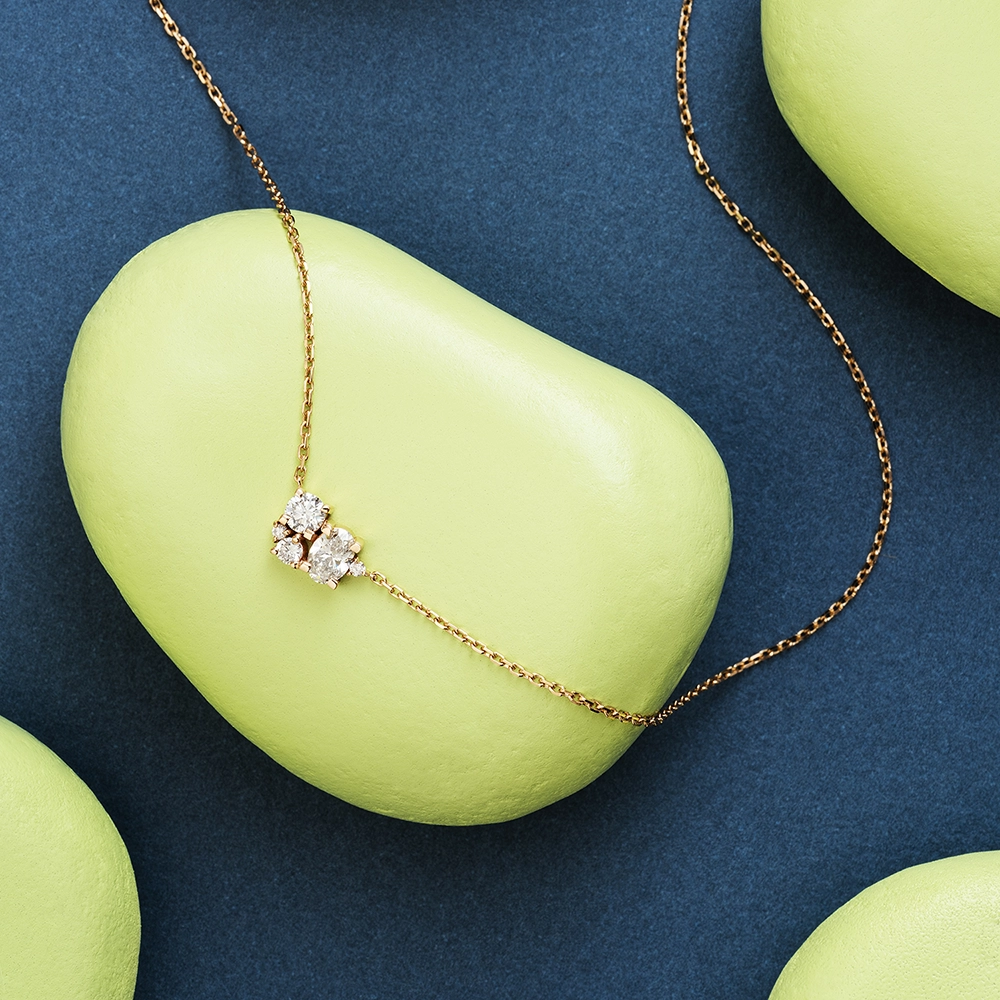 0.38 CT Diamond Rose Gold Necklace - 8