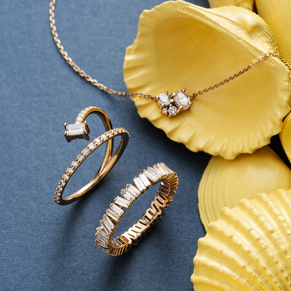 0.38 CT Diamond Rose Gold Necklace - 6