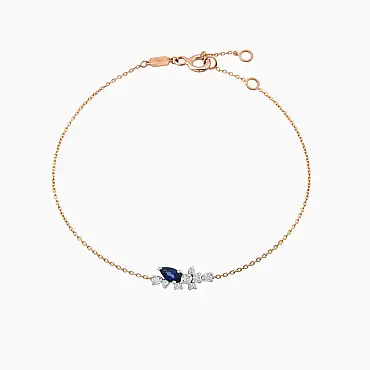0.53 CT Sapphire and Diamond Rose Gold Bracelet - Nev Jewellery (1)
