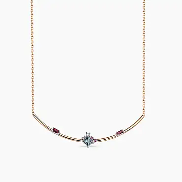 0.64 CT Ruby, Green Sapphire and Diamond Pendant - Nev Jewellery (1)