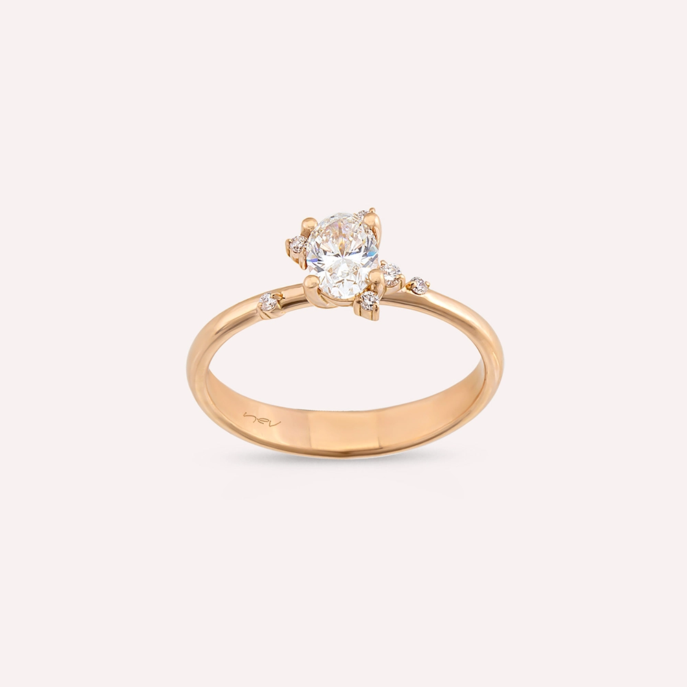 Chloe 0.57 CT Diamond Rose Gold Ring - Nev Jewellery (1)