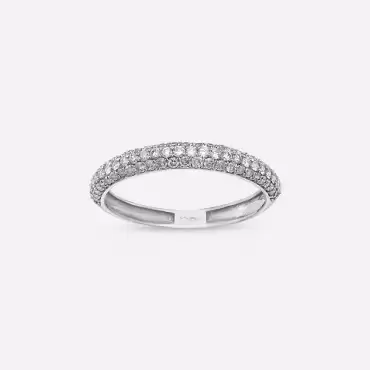 0.57 CT Diamond Half Eternity White Gold Ring - Nev Jewellery (1)