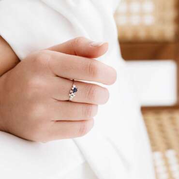 0.58 CT Sapphire and Diamond Ring - Nev Jewellery (1)