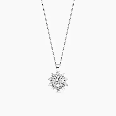 0.60 CT Baguette Cut Diamond White Gold Necklace - Nev Jewellery (1)