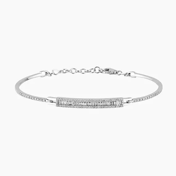 1.07 CT Baguette Cut Diamond Rose Gold Bracelet - 2