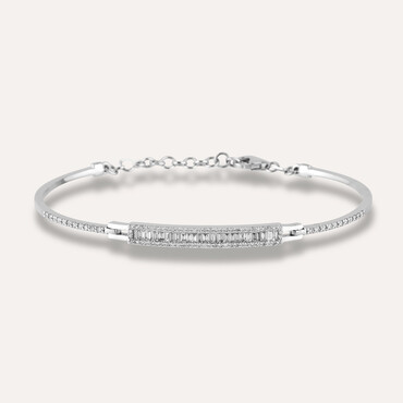 1.07 CT Baguette Cut Diamond Rose Gold Bracelet - Nev Jewellery
