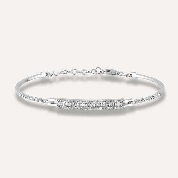 1.07 CT Baguette Cut Diamond Rose Gold Bracelet - 1