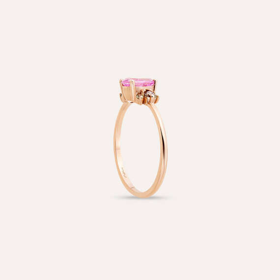 0.69 CT Multicolor Sapphire and Brown Diamond Ring - 6