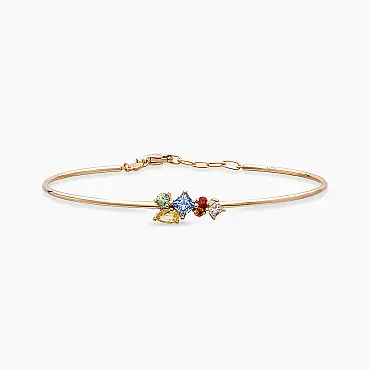 0.96 CT Multicolor Sapphire Rose Gold Bracelet - Nev Jewellery (1)
