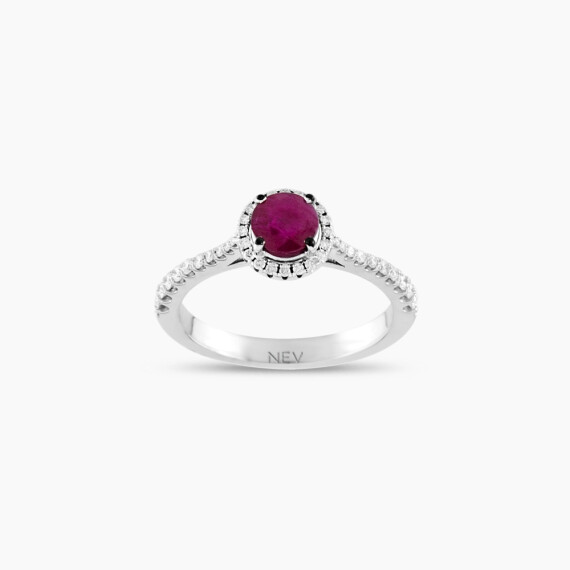 1.23 CT Ruby and Diamond Ring - Nev Jewellery