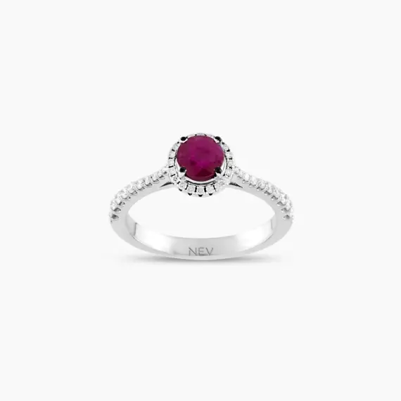 1.23 CT Ruby and Diamond Ring - 1