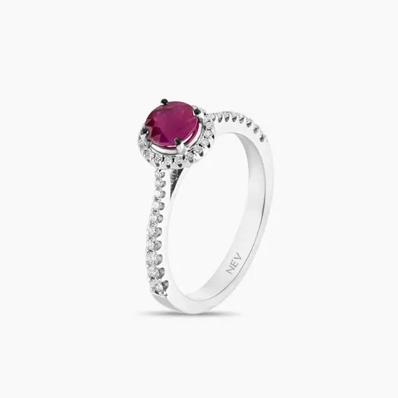 1.23 CT Ruby and Diamond Ring - 3