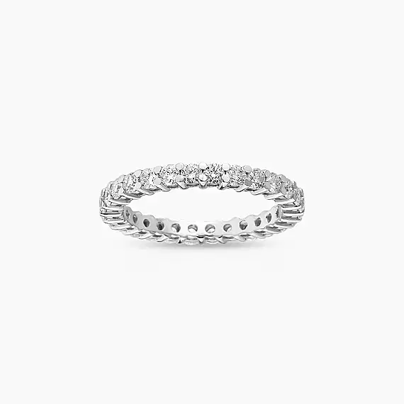 1.30 CT Diamond White Gold Eternity Ring - 1