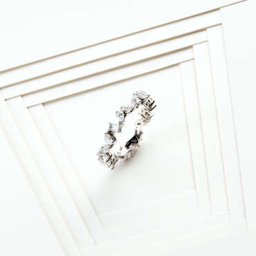 1.30 CT Pear and Marquise Cut Diamond Eternity Ring - Nev Jewellery