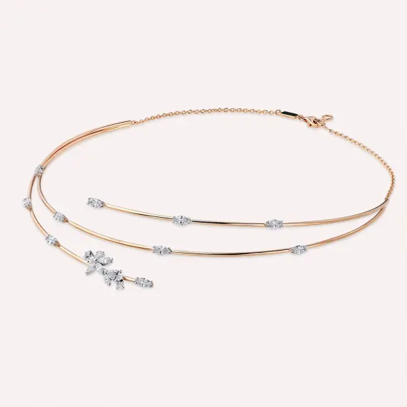 1.84 CT Diamond Rose Gold Chooker/Necklace - 1