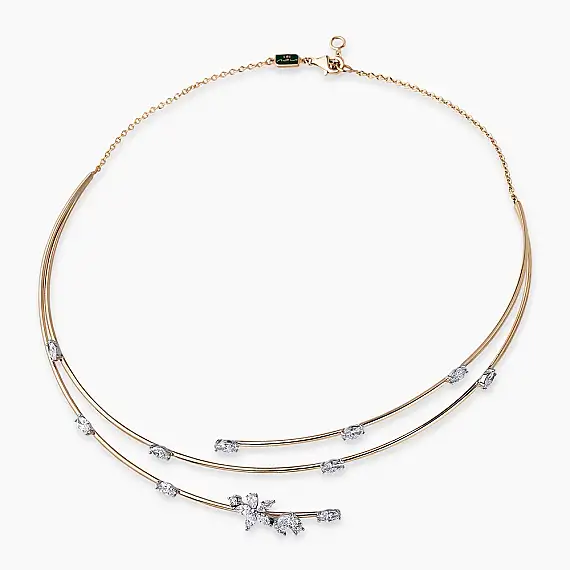 1.84 CT Diamond Rose Gold Chooker/Necklace - 1