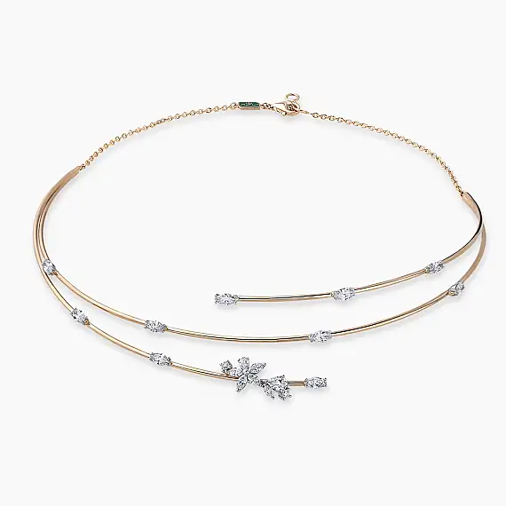 1.84 CT Diamond Rose Gold Chooker/Necklace - 2