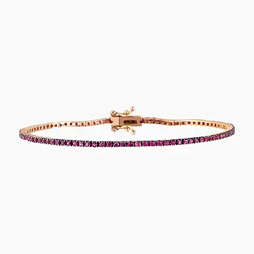 1.84 CT Ruby Rose Gold Tennis Bracelet - Nev Jewellery (1)