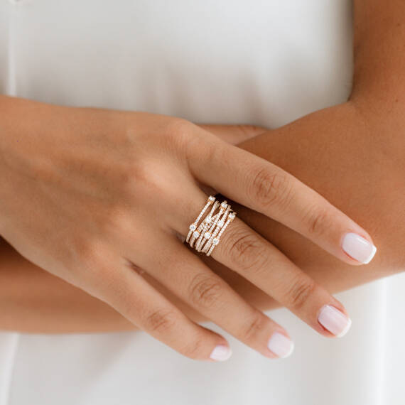1.96 CT Diamond Rose Gold Ring - 2