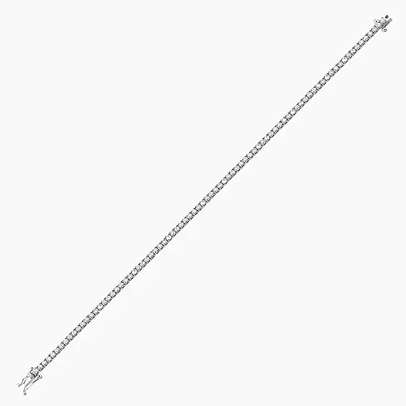 2.11 CT Diamond White Gold Tennis Bracelet - 2