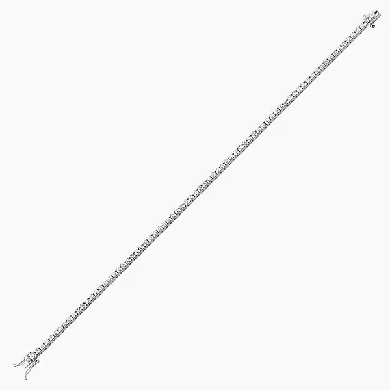 2.12 CT Diamond White Gold Tennis Bracelet - 3