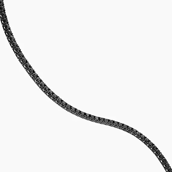 2.20 CT Black Diamond Tennis Bracelet - 2