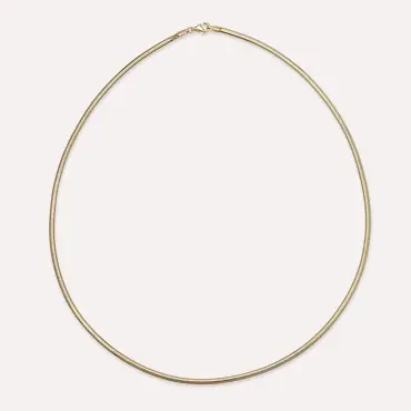 2.55 MM Herringbone Chain Yellow Gold Necklace - Nev Jewellery (1)