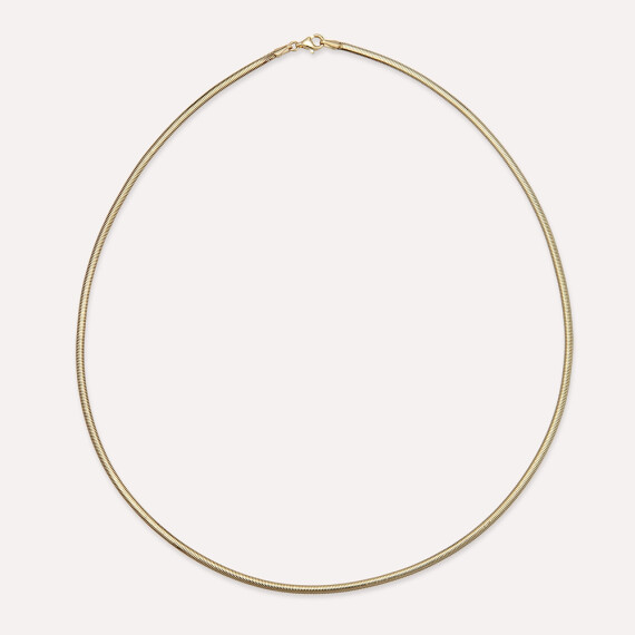 2.55 MM Herringbone Chain Yellow Gold Necklace - Nev Jewellery