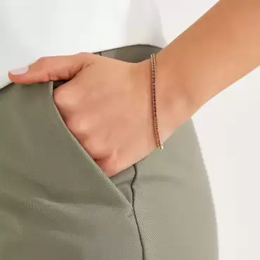 3.55 CT Multicolor Sapphire White Gold Tennis Bracelet - Nev Jewellery (1)