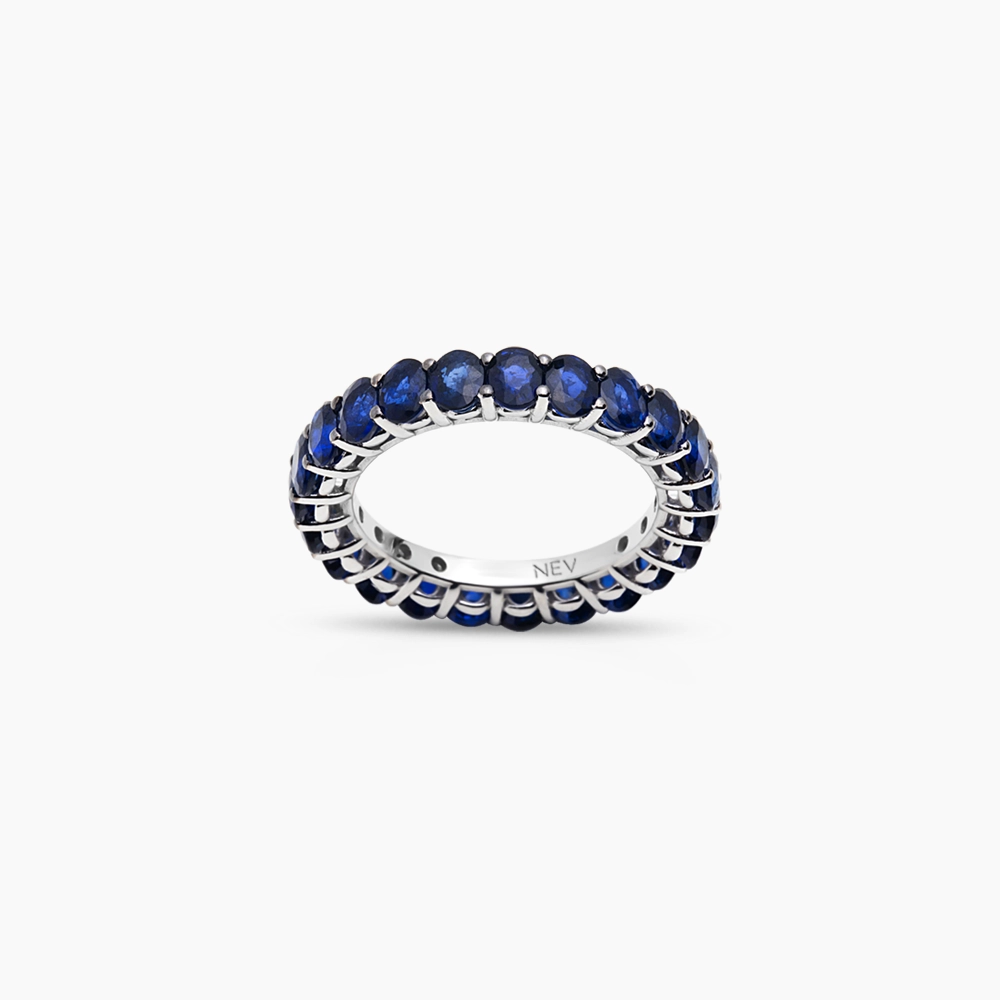 5.03 CT Oval Sapphire Eternity Ring - Nev Jewellery (1)