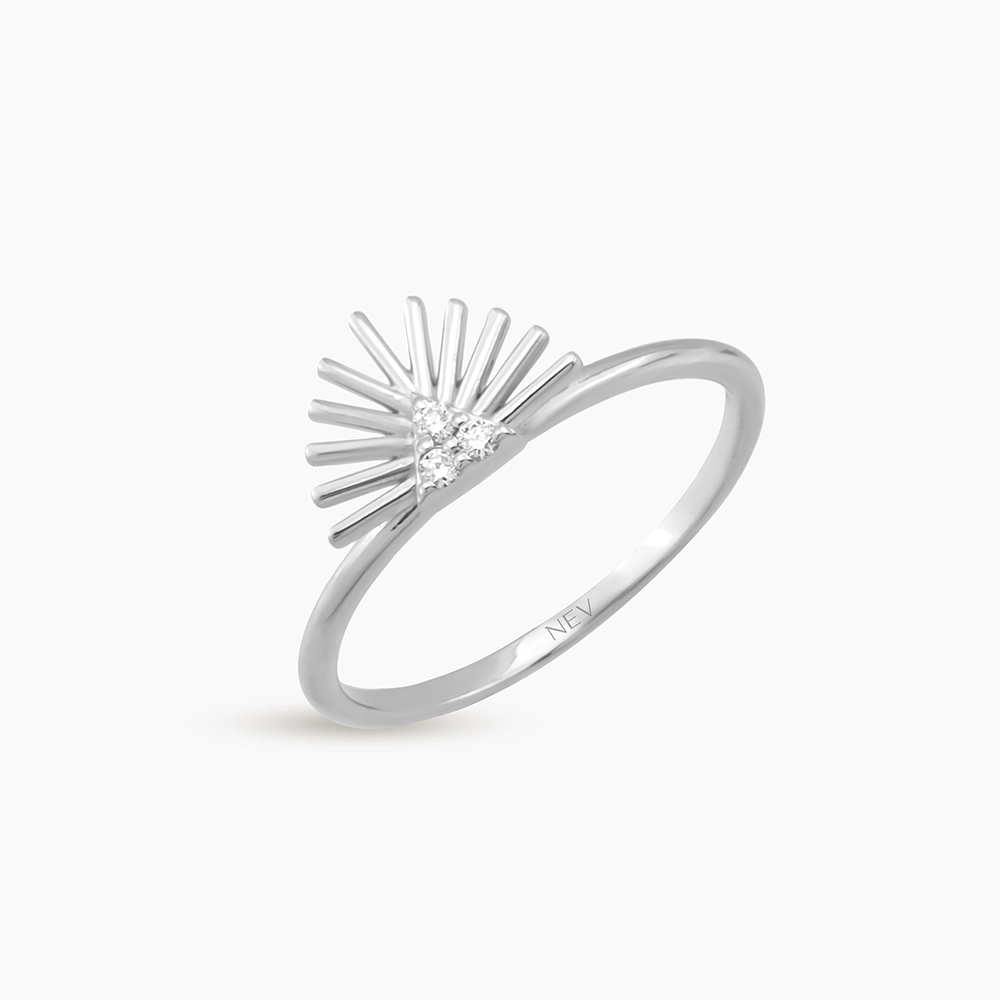 Adhafera Diamond White Gold Ring - Nev Jewellery (1)
