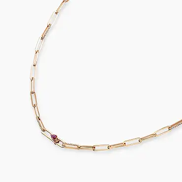 Alida 0.70 CT Ruby and Diamond Rose Gold Necklace - Nev Jewellery (1)
