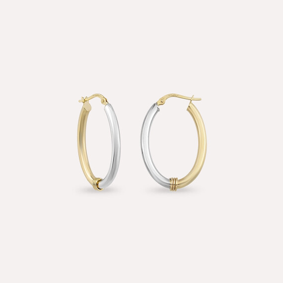 Align Small and White Yellow Hoop Earring - Nev Jewellery