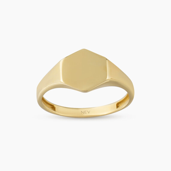 Alvea Yellow Gold Ring - Nev Jewellery