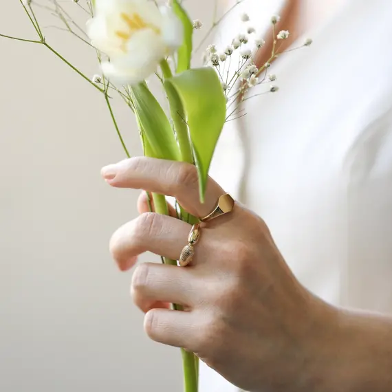 Alvea Yellow Gold Ring - 3