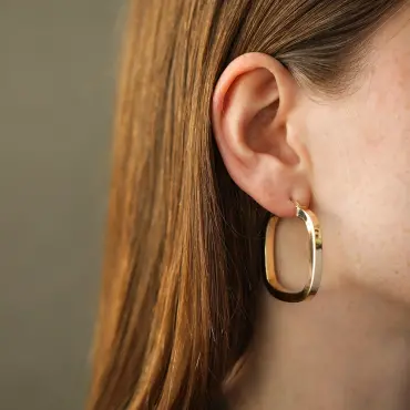 Arco L Yellow Hoop Earring - Nev Jewellery (1)