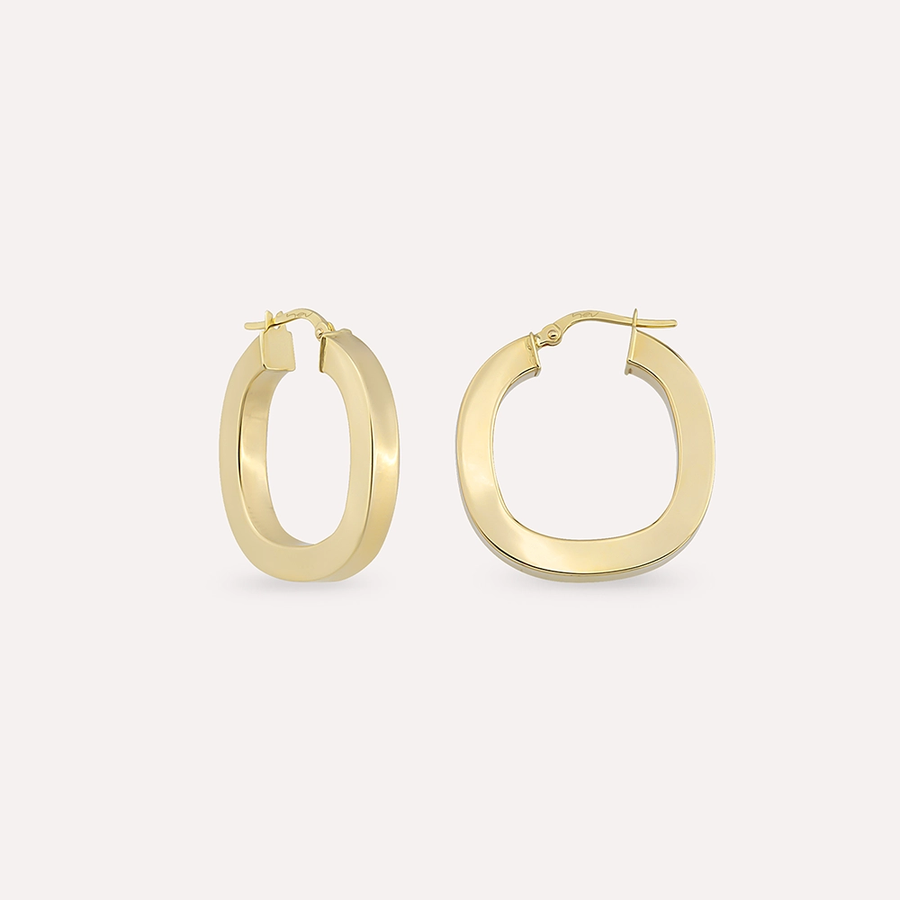 Arco S Yellow Hoop Earring - 1