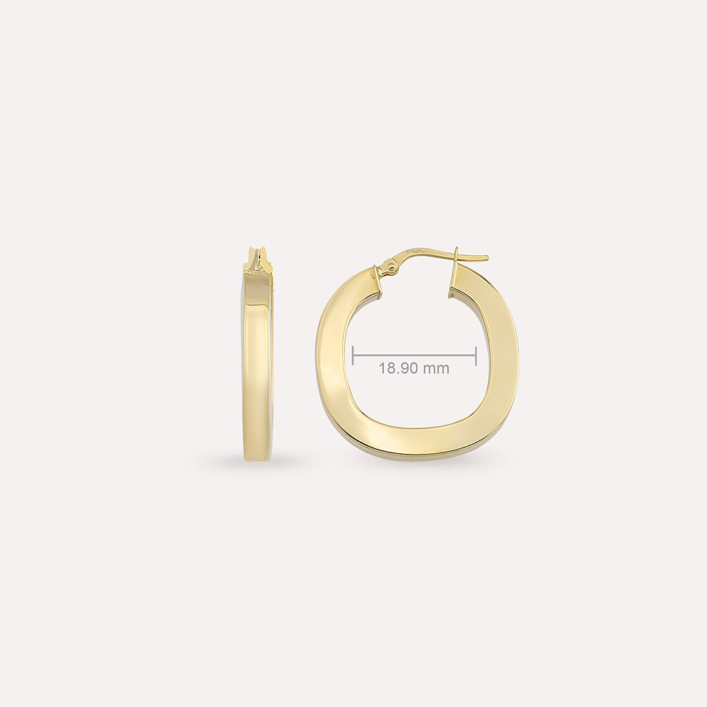 Arco S Yellow Hoop Earring - 3