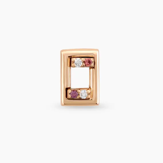 Arian Diamond and Multicolor Sapphire Rose Gold Piercing - 3