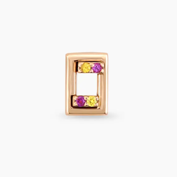Arian Yellow and Pink Sapphire Rose Gold Piercing - 3