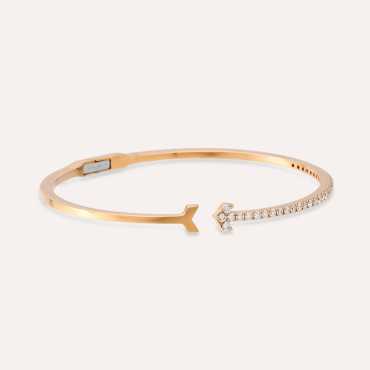 Arrow 1.20 CT Diamond Cuff Bangle - Nev Jewellery