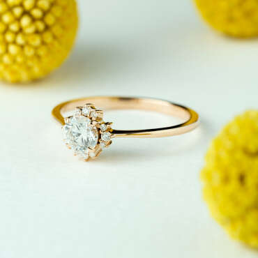 Arya 0.57 CT Diamond Rose Gold Ring - Nev Jewellery