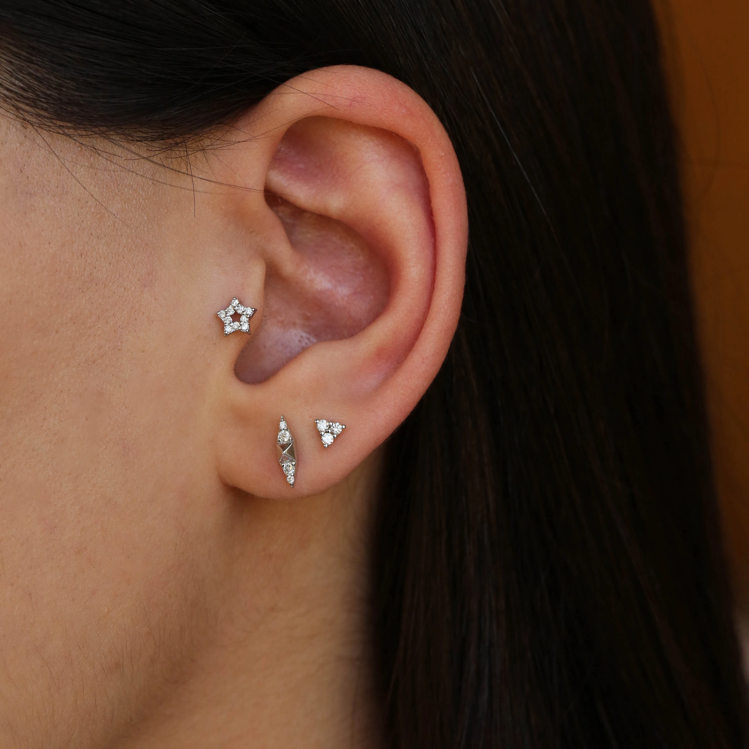 Asteria Diamond White Gold Piercing - 4