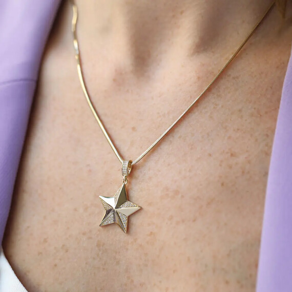 Astral Yellow Gold Pendant/Charm - Nev Jewellery