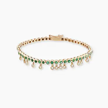 Atomik 2.36 CT Diamond and Emerald Bracelet - Nev Jewellery (1)
