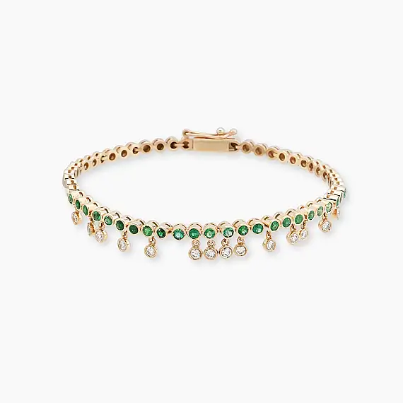 Atomik 2.36 CT Diamond and Emerald Bracelet - 2