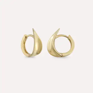 Axel Yellow Gold Hoop Earring - Nev Jewellery (1)