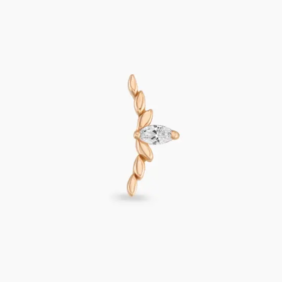 Axis Marquise Cut Diamond Rose Gold Piercing - 3
